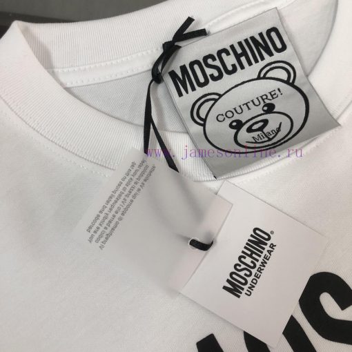 C ️ MOSCHINO 2025 Spring/Summer New Couple's Round Neck Short Sleeve T-shirt For Simultaneous S bk3rg02e - Image 5