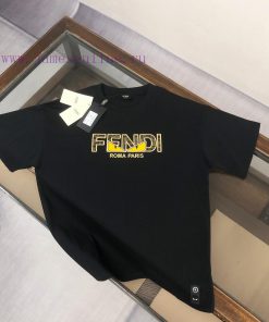 FEN * DI 25ss Same Round Neck Embroidered Short Sleeve T-shirt~Customized Cotton Fabric~Thick P uo2jw741