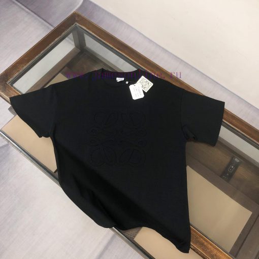 LOEWE 25ss Round Neck Short Sleeved T-shirt With Classic Concave Convex Relief Three-dimensiona 23gui01t - Image 2