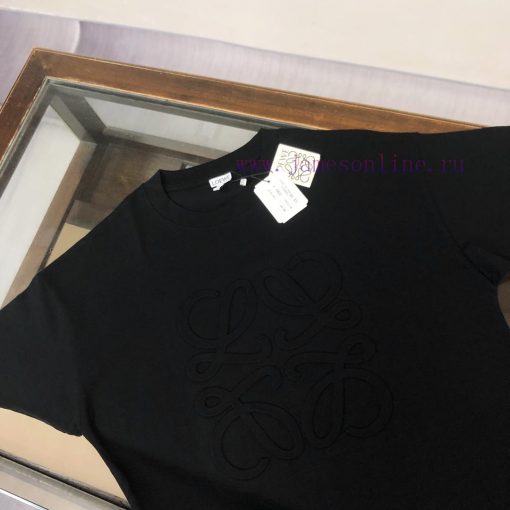LOEWE 25ss Round Neck Short Sleeved T-shirt With Classic Concave Convex Relief Three-dimensiona 23gui01t - Image 4