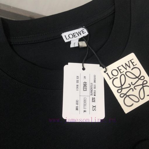 LOEWE 25ss Round Neck Short Sleeved T-shirt With Classic Concave Convex Relief Three-dimensiona 23gui01t - Image 5
