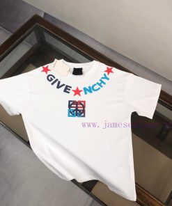 GIV * ENCHY 25ss Round Neck Short Sleeved T-shirt - Available For Customization. The Thick And 5baklacp