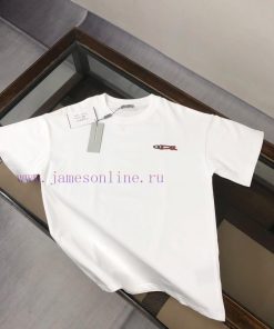 CDI * OR Dior 25ss Same Style Round Neck Embroidered Letter Short Sleeve T-shirt~Customized Cot ozejyxr8