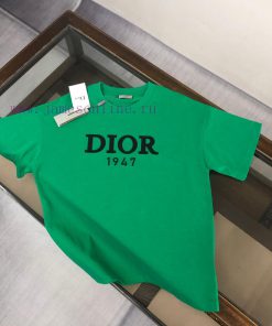 CDI * OR Dior 25ss Same Style Round Neck Short Sleeved T-shirt~3D Letter Logo Embroidery Design c5qxiw1r
