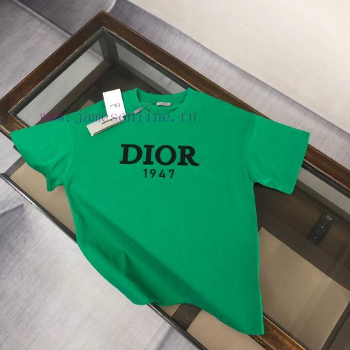 CDI * OR Dior 25ss Same Style Round Neck Short Sleeved T-shirt~3D Letter Logo Embroidery Design c5qxiw1r