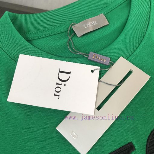 CDI * OR Dior 25ss Same Style Round Neck Short Sleeved T-shirt~3D Letter Logo Embroidery Design c5qxiw1r - Image 5