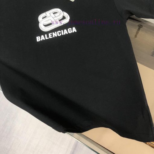 BALENCIAGA 25ss Round Neck Short Sleeved T-shirt From Balenciaga - Customized Fabric With Class podq8ggd - Image 8