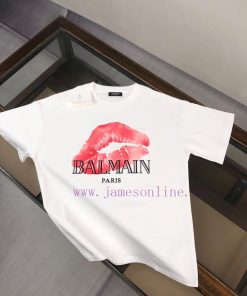BALMAIN 25ss Same Round Neck Short Sleeved T-shirt~Embroidered Letter Logo On The Chest For Cus ljmesvxn