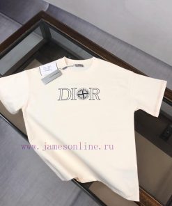 DIOR Dior&Stone Island Collaboration 25ss Round Neck Short Sleeved T-shirt - Couple's Style - C cwo20jie