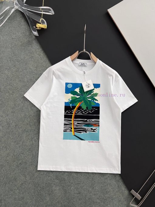 Hermes 2025 Printed Short Sleeve High Quality Original Short Sleeve Imported Fabric With Top Ma amj9rgw6 - Image 7