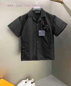 Dark PRA Prara 24FW New Re Nylon Regenerated Nylon Short Sleeved Side Pocket Shirt Jacket With 6ydilbzc