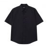 BLCG 24SS Dissolved Coke Short Sleeve Shirt Fixed Dyeing High Density Pure Cotton Poplin Fabric 4bvk1229