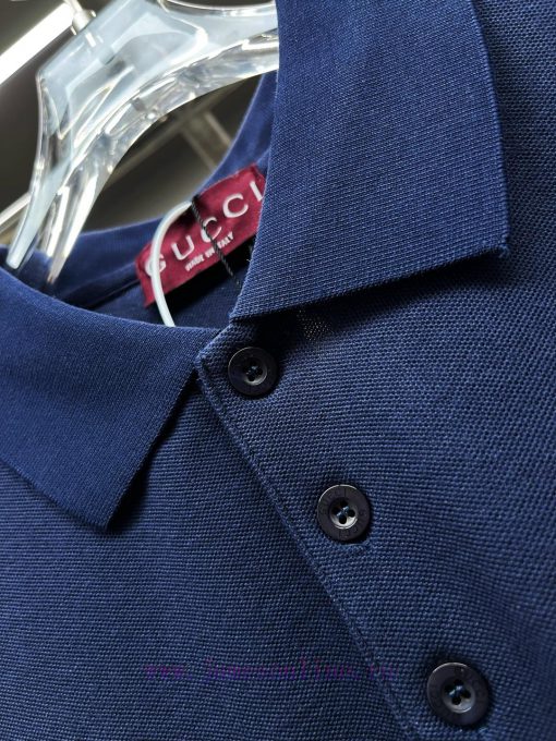 GUCC Ⅰ Gucci Back Ribbon New Polo ShirtOriginal Fabric Official Same StyleUsing 210g Pure Cotto 5vg7d6mb - Image 7