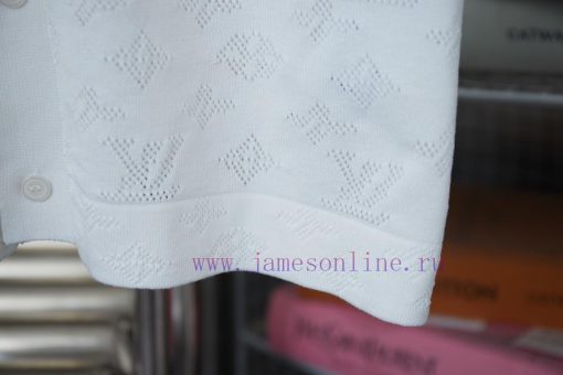 High-qualityLV Louis 2025 Spring/summer New Hollow Jacquard Knitted Cardigan Fabric Made Of 150 4v5trsfs - Image 7