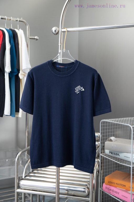 High-qualityLv 2025 Spring/Summer Pin 🧷 Short Sleeved Knitted Official Website Same Custom Swea 9z5jdeh2 - Image 2