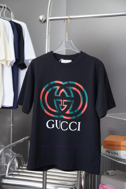 Gucci 25SS Early Spring New Collection Classic Red Green Double G Printed Short SleeveLight Lux w2f5q89c