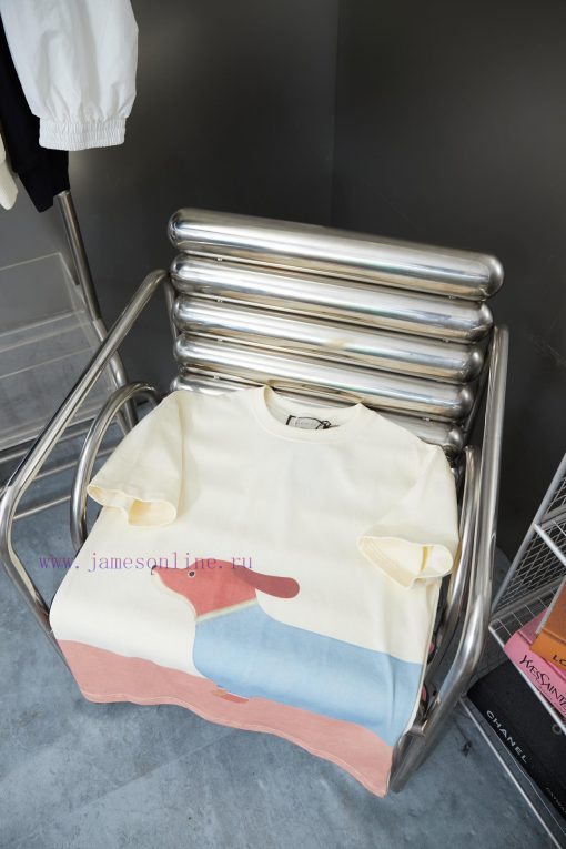 High-qualityG U * CI 2025 New Cartoon Fun Printed Short Sleeved Shirt Cute Sausage Dog Adopts T 08vok1wg - Image 9