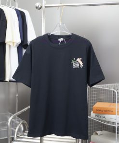 Loewe 25SS Early Spring New Flower Rabbit Embroidered Short SleeveLight Luxury Fashion Is A Mus s9ta0kdx