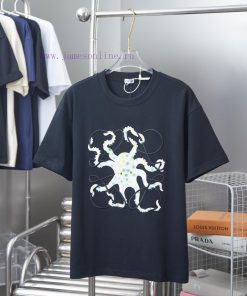 Loewe 25SS Early Spring New Octopus Embroidered Short SleeveLight Luxury Fashion Is A Must-have 8qh2g80o