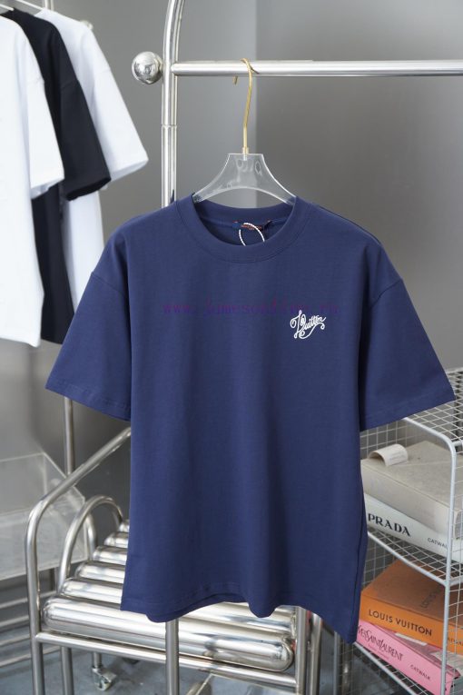 LV Louis Vuitton 25SS Early Spring New Knot Embroidered Short Sleeved ShirtLight Luxury Fashion 85q1caaz