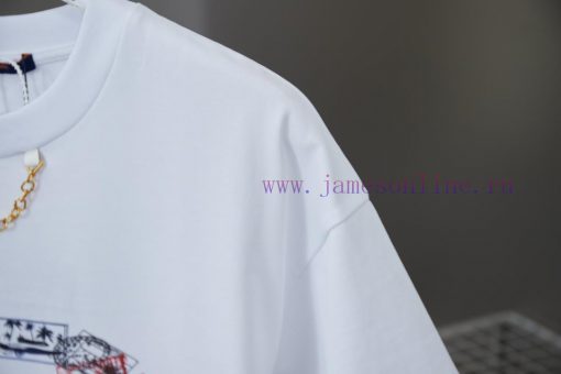 LV Louis Vuitton 25SS Early Spring New Chain Printed Short Sleeved ShirtLight Luxury Fashion Is tdvlh443 - Image 5
