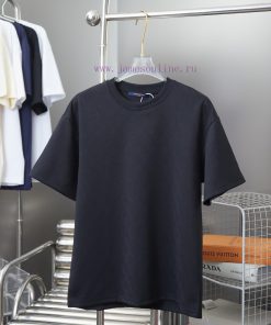 LV Louis Vuitton 25SS Early Spring New LV Jacquard Trimming Logo Short SleeveLight Luxury Fashi x1sbtw7e