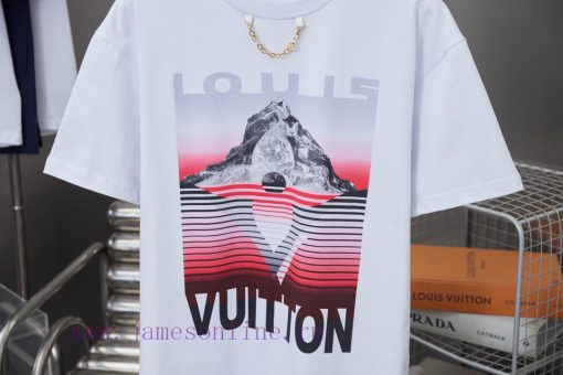 LV Louis Vuitton 25SS Early Spring Ski Series Round Neck New Volcanic Stripe Clover Printed Iro qp44cei1 - Image 5