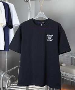 LV Louis Vuitton 25SS Early Spring New Item Pin Flower Embroidery Logo Short SleeveLight Luxury pm5vfcmz