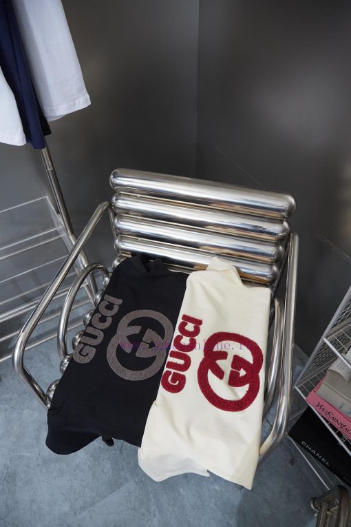 GU * C 25SS Early Spring New Style Classic Double G Towel Patch Short SleeveLight Luxury Fashio m3q3j67y - Image 10