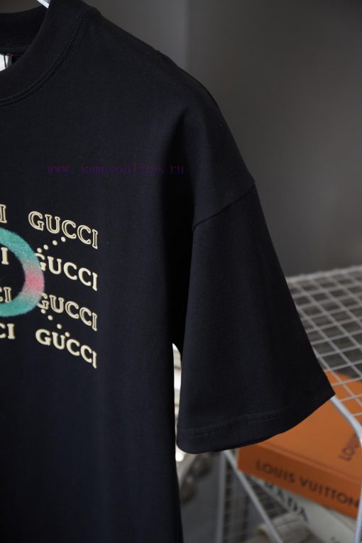Gucci 25SS Early Spring New Collection Classic Red Green Double G Woglue Thick Plate Short Slee idocti2d - Image 5