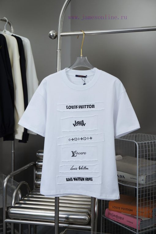 LV Louis Vuitton 25SS Early Spring New Collection With Embroidered Printed Short SleevesLight L oh0mpy14