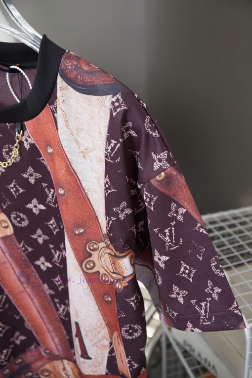 High-qualityLV 25ss Spring/Summer New Short Sleeve Depicting LV Palm Tree Inlaid Pattern Incorp ettgvv2d - Image 5
