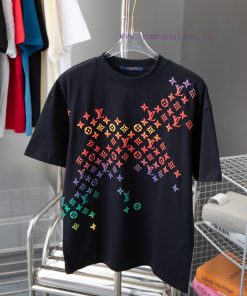 High-qualityLv 25 Early Spring New Item Louis Vuitton MONOGRAM Vintage Gradient Short Sleeved T 6rh2gm2w