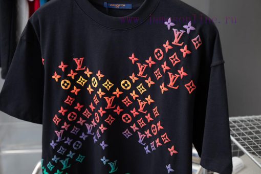 High-qualityLv 25 Early Spring New Item Louis Vuitton MONOGRAM Vintage Gradient Short Sleeved T 6rh2gm2w - Image 4