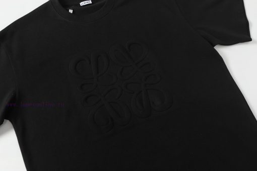LOEWE New Front And Front Embossed Technology Short Sleeved T-shirtCustomized Weaving And Dyein fxvea0ux - Image 6