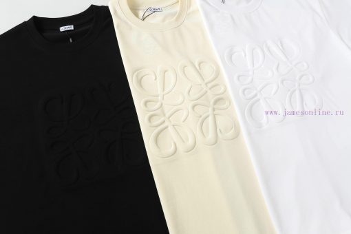 LOEWE New Front And Front Embossed Technology Short Sleeved T-shirtCustomized Weaving And Dyein fxvea0ux - Image 9