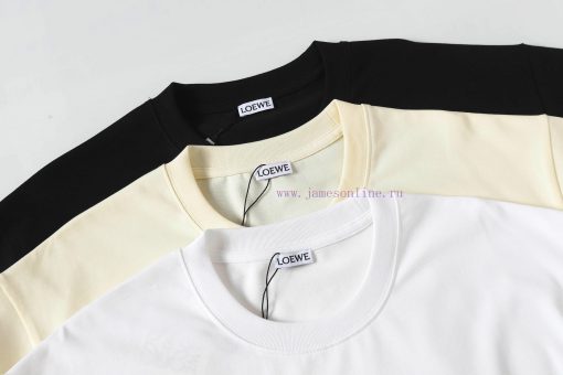 LOEWE New Front And Front Embossed Technology Short Sleeved T-shirtCustomized Weaving And Dyein fxvea0ux - Image 10