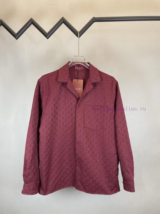 Gucci 2025 FW Early Spring New CollectionLinen Blend Long Sleeved Lapel ShirtClassic Double Glo zsif5yyq - Image 2