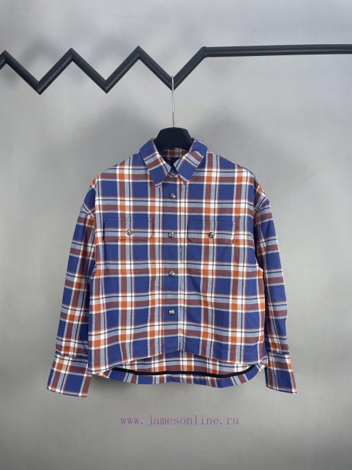 Chrome Hearts/Kroheart 2025 SS Spring/Summer New CollectionPair Plaid Long Sleeved Lapel ShirtS 4g8hjb8n - Image 2