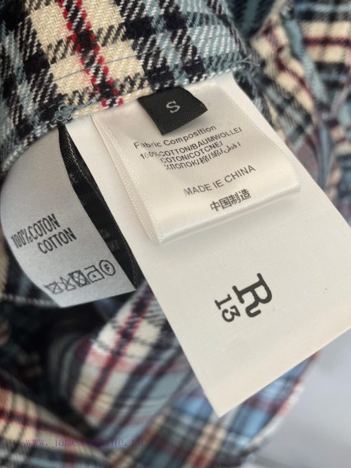 R13 2025 SS Spring/Summer New CollectionCotton Plaid Symmetrical Long Sleeved ShirtColorful Pla t69cw2tk - Image 10