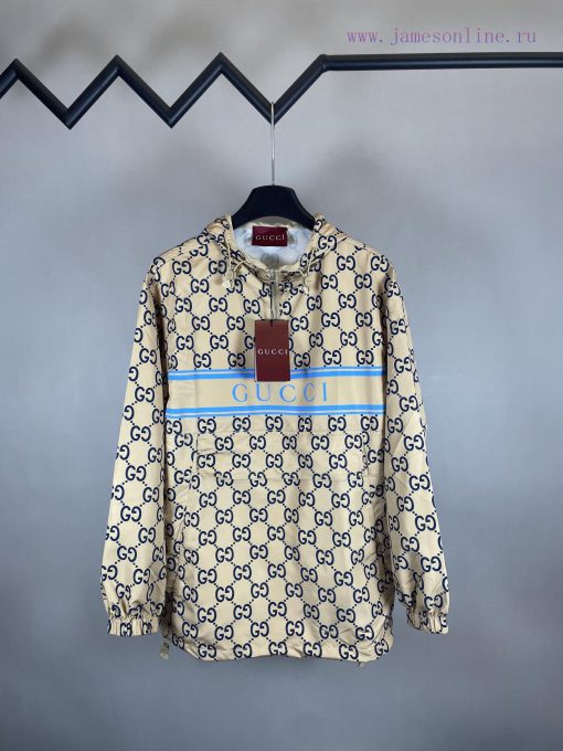 GUCCI 2025SS Early Spring Lightweight Nylon Printed Hooded JacketThis Item Is Inspired By The G gx91d3e0