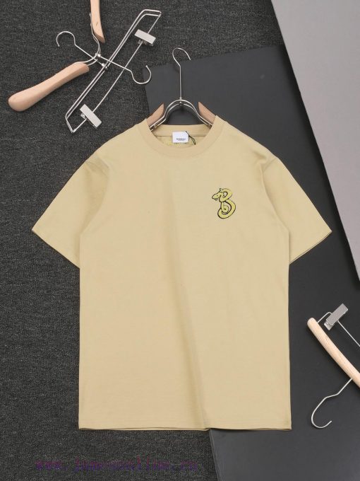 R-9508 Burberry/Burberry's Early Spring New Year Of The Snake Limited Edition Short Sleeved Shi uqalihl6 - Image 2