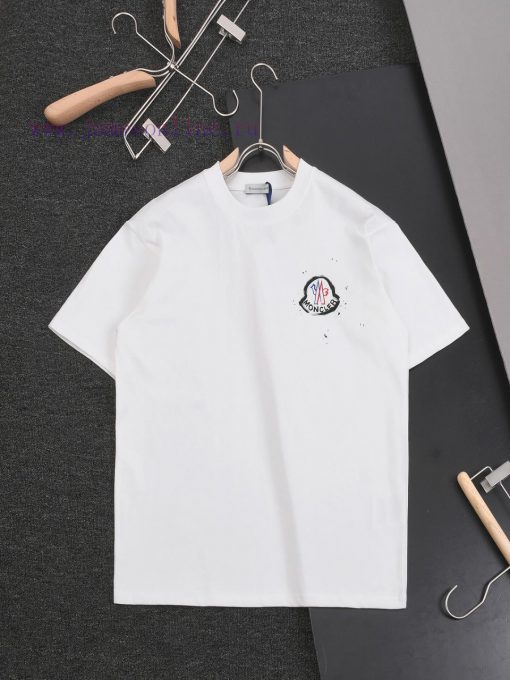 R-9523 MONCIER Mouth Mask 2025 Spring/Summer New Round Neck Short Sleeve T-shirt32 Count Double nz8c45rl - Image 2