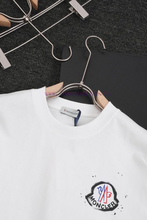 R-9523 MONCIER Mouth Mask 2025 Spring/Summer New Round Neck Short Sleeve T-shirt32 Count Double nz8c45rl - Image 4