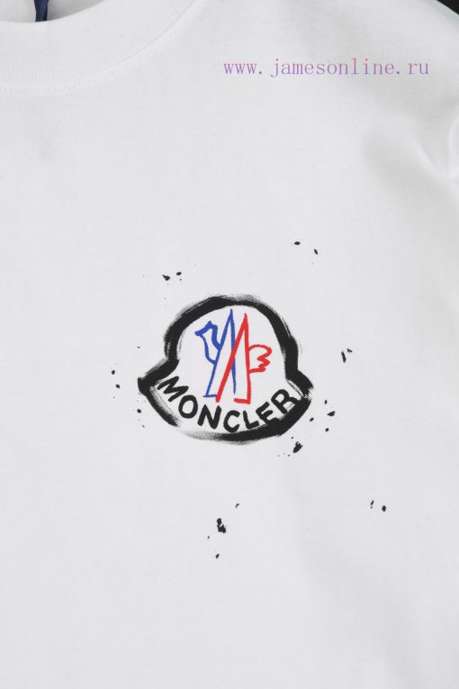 R-9523 MONCIER Mouth Mask 2025 Spring/Summer New Round Neck Short Sleeve T-shirt32 Count Double nz8c45rl - Image 5