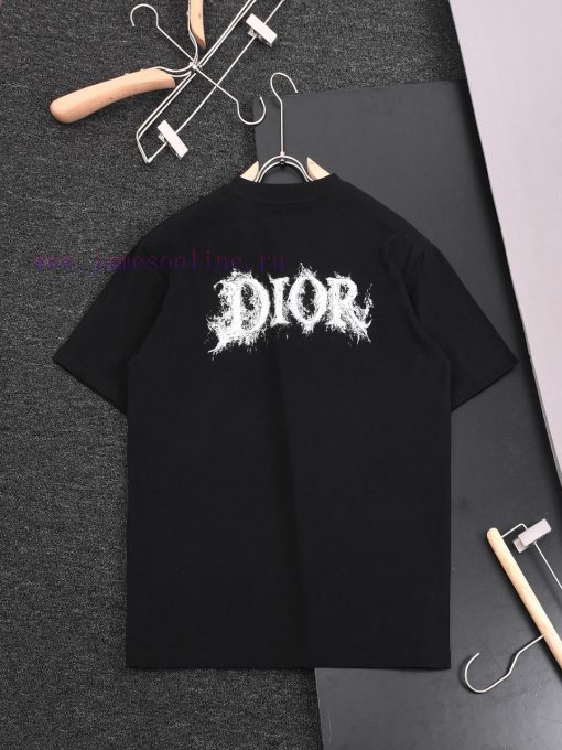 R-9527 DI * OR Dior 2025SS Couple's Short Sleeved T-shirt~Brand New Element Front And Rear Lett zn2yn20g - Image 3
