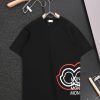 R-9525 MONCIER Mouth Mask 2025 Spring/Summer New Round Neck Short Sleeve T-shirt32 Count Double diffvwnj