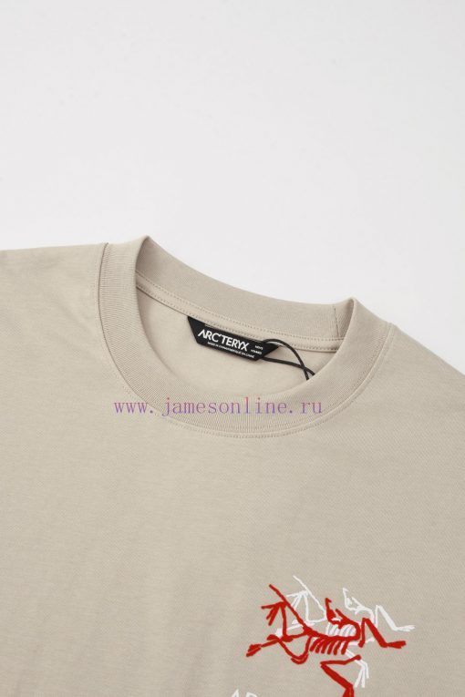 R-9528 2025ss ARC'TERYX Archaeopteryx New Short Sleeved T-shirt Front And Back Plush Technology cnqinsv1 - Image 4