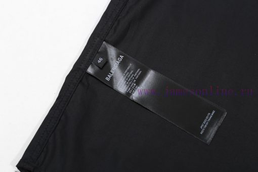 New Balenciaga 𝘽𝘼𝙇𝙀𝙉𝘾𝙄𝘼𝙂𝘼 BLCG 24SS Collar Letter Embroidery Simple Embroidery Long Sleeved Shi h5fuvshw - Image 10