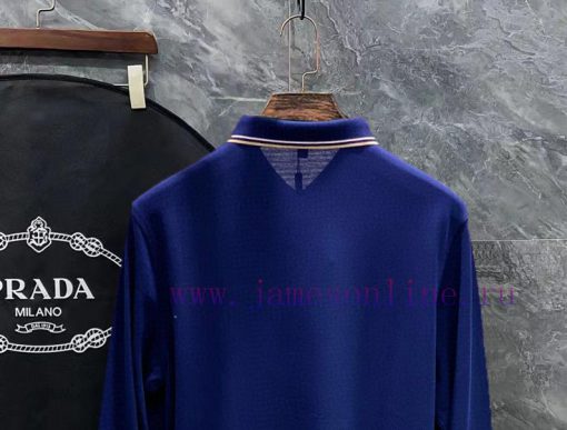 Parda Prada 25SS Official Website Three-dimensional Classic Triangle Lapel Long Sleeved Polo Sh 4h8inw3j - Image 5